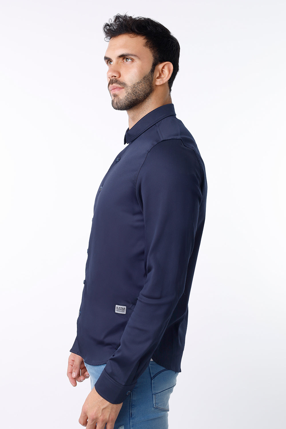 Camisa hombre azul noche