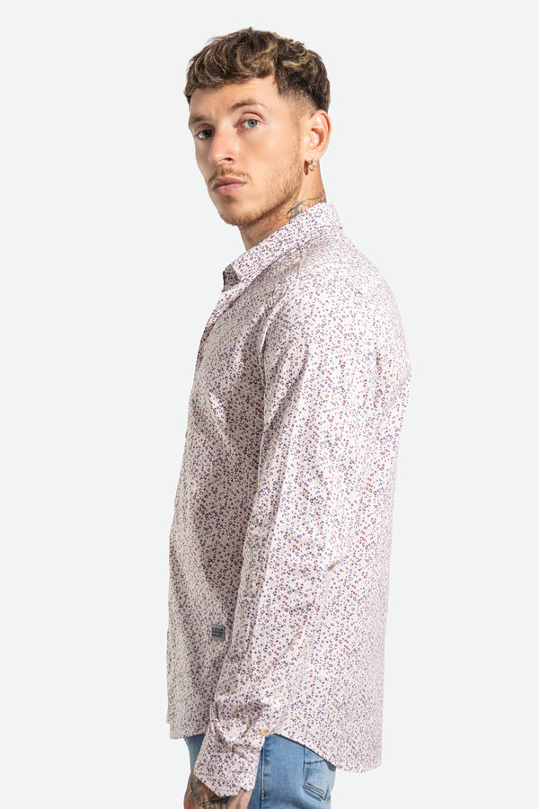Camisa hombre rosado estampado
