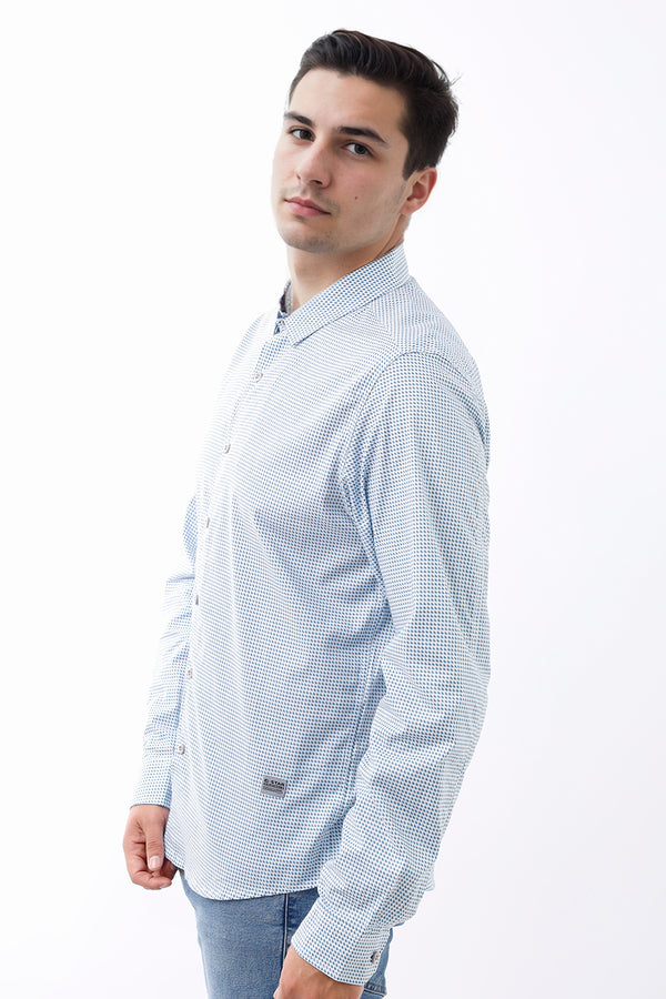 Camisa hombre blanco estampado