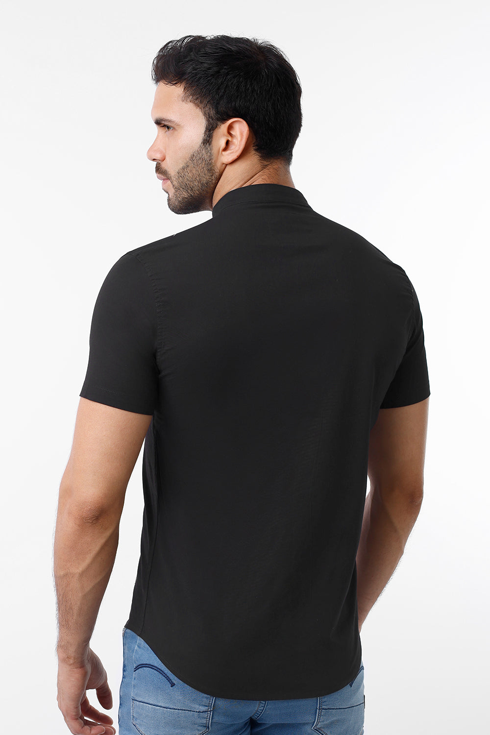 Camisa Strech cuello redondo