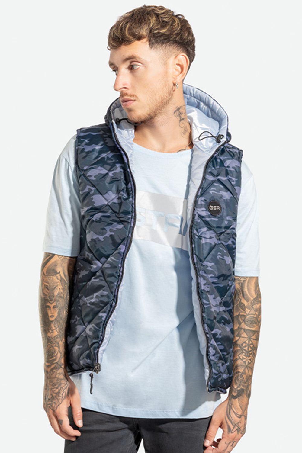 Chaleco Caballero Reversible Camuflado Plomo - 220286