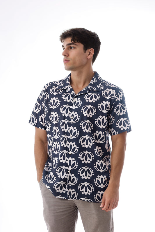 Camisa Lino Azul